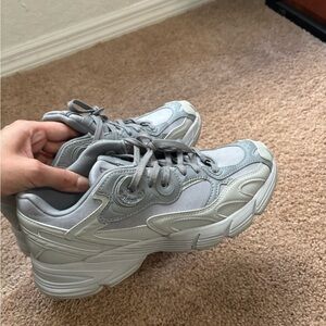 Gray adidas women’s sneakers Astir trainers lace up